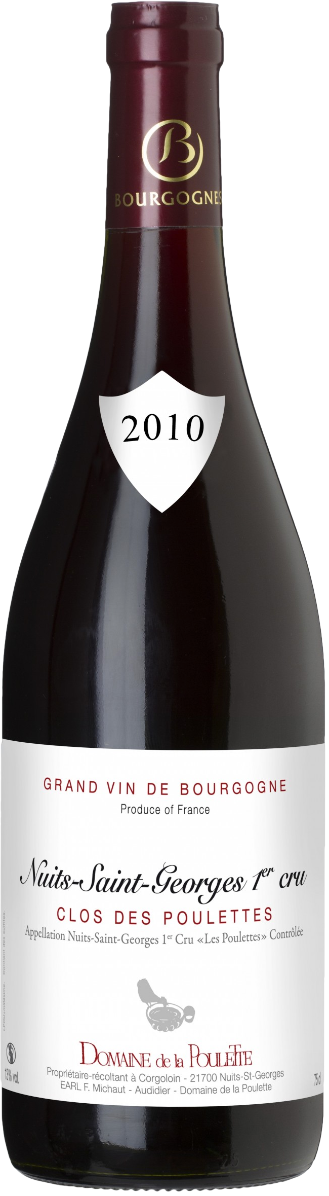 Domaine de la Poulette Nuits St. Georges 1er Cru 2010 Les Poulettes